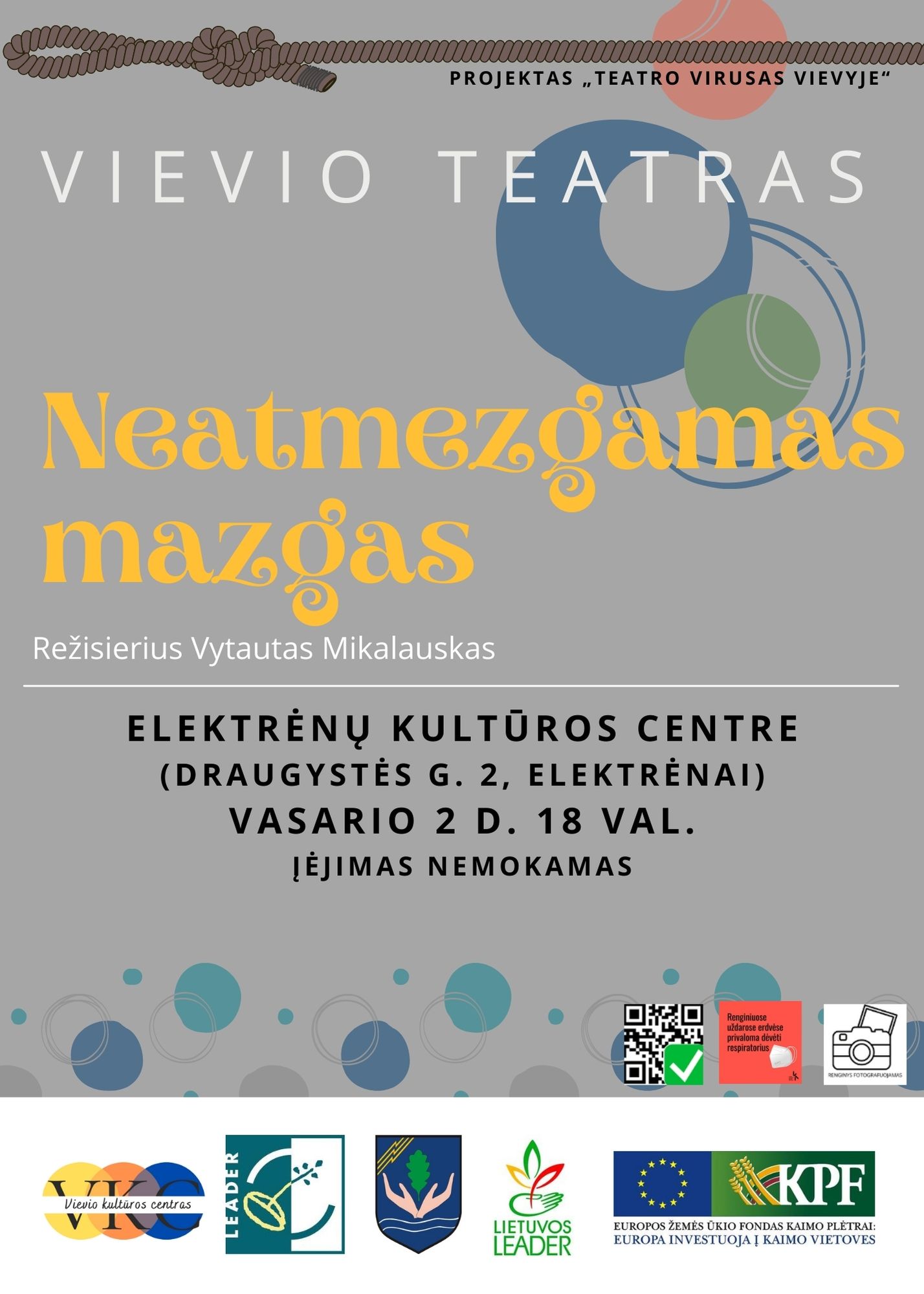 Spektaklis ,,Neatmezgamas mazgas" @ Elektrėnų kutlūros centras