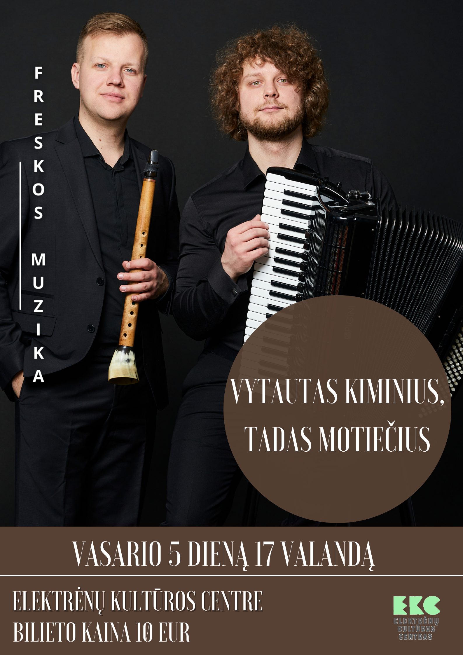  Vytautas Kiminius (birbynė) ir Tadas Motiečius (akordeonas)